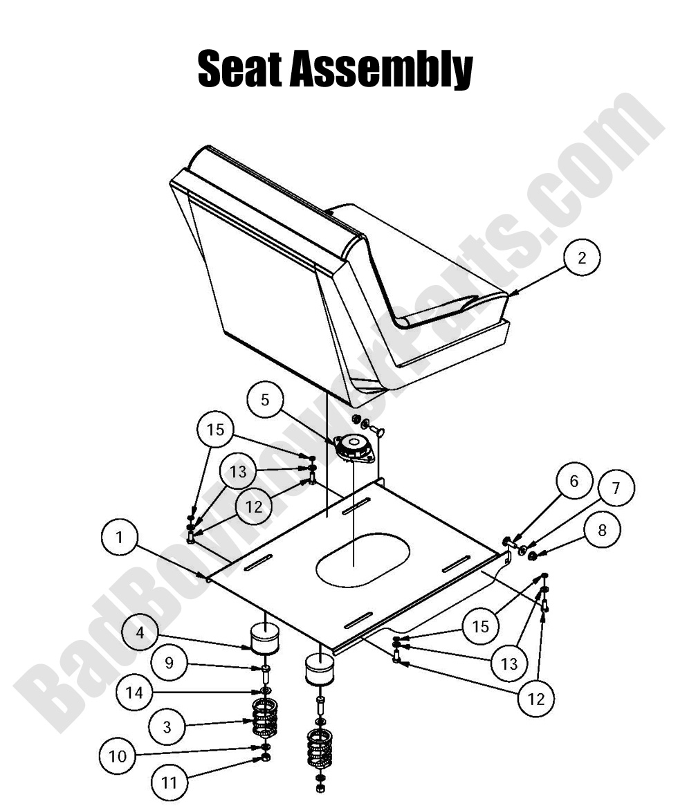 1363 - Bad Boy Mower Parts Lookup > 2016 > MZ Magnum > Seat Assembly